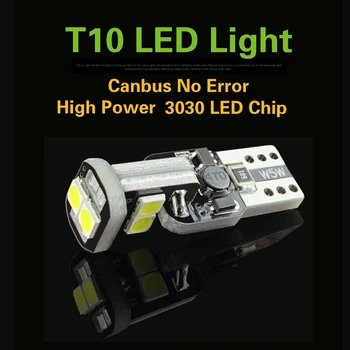10vnt T10 W5W LED Šviesos Lempos Lemputė Canbus Už Skoda Superb Octavia A5 A7 Fabia 2 Sparčiai kodiaq Yeti 