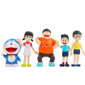 5vnt Kawaii Doraemon Veiksmų Skaičiai Anime Deraemon Modelis Žaislai, Kolekcines, Modelį, Žaislai, Kalėdų, Naujųjų Metų Dovanos Vaikams
