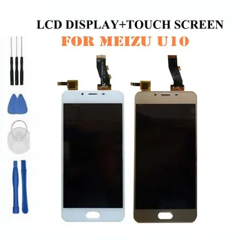 Už meizu U10 naujas LCD Ekranas+skaitmeninis keitiklis Jutiklinis Ekranas Asamblėjos U10 5.0 colių mobiliųjų Telefonų ekrano skydelis be rėmo priemonės kaip dovaną