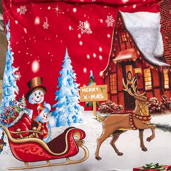 49 Aukštos Kokybės Kalėdų Santa Claus Spausdinti Patalynės Komplektas 3Pcs Antklode Padengti Užvalkalas Twin Visą Šalikas Lova Dovana Vaikas