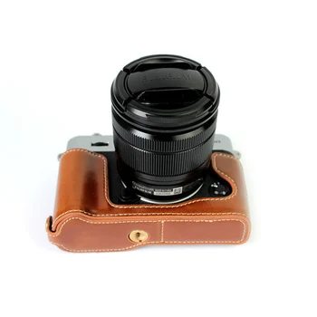 PU Oda Atveju fotoaparatas pusė krepšys Fujifilm XT30 X-T30 X-T20 X-T10 XT10 XT20 XT-30 protector cover rinkinys su Baterija Atidarymas