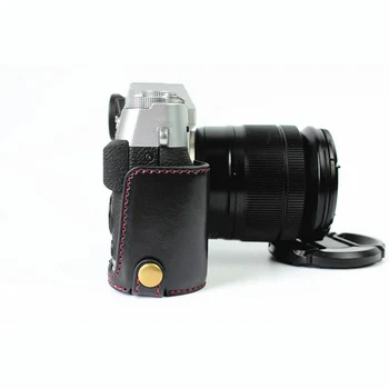 PU Oda Atveju fotoaparatas pusė krepšys Fujifilm XT30 X-T30 X-T20 X-T10 XT10 XT20 XT-30 protector cover rinkinys su Baterija Atidarymas