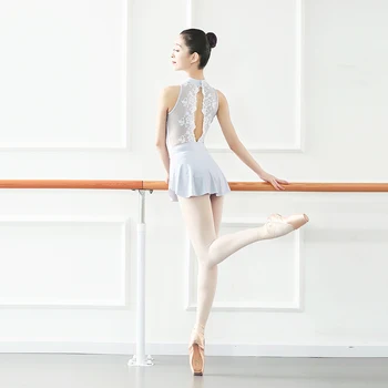 Baleto Sijonas Ballerina Šokių Sijonas Trumpas Šokių Suknelė Traukti Sijonas Moterims Dancewear Didelis Juostos Mini Suaugusiųjų Skirted Leotard