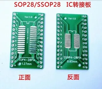 20pcs/daug TSSOP28 SSOP28 MSOP28 SOP28 RUOŽTU DIP28 28pin IC adapterio Lizdas / Adapterio plokštės PCB Tinka IC lizdas