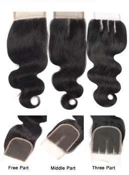 Spanguolių Plaukų Brazilijos Kūno Bangų Paketų Su Uždarymo Remy Human Hair 3 Ryšulius Su Uždarymo Šveicarijos Nėrinių Vidutiniškai Rudos Spalvos Nėriniai