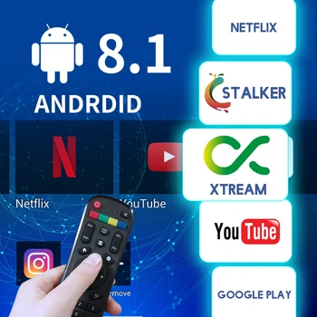 Supertv Stick X6 Mini RK3229 Android 8.1 4K Smart TV Stick 1G 8G TV Dongle Paramos Supertv 