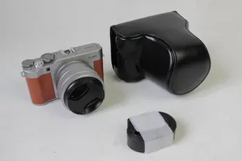 PU Odos Fotoaparato Krepšys Atveju, Fuji Fujifilm XA5 XA-5 15-45mm lęšių Fotoaparato Krepšys Dangtelio dirželis per petį