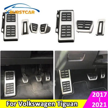 Xburstcar Automobilio Pedalus Kojos Kuro Stabdžių ir Sankabos Dangtelis Volkswagen VW Tiguan 2017 2018 2019 2020 2021 Pedalo apsauginis Dangtis Dalys
