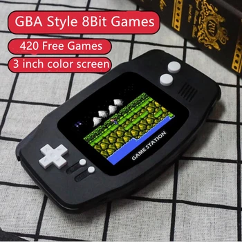 Naujausias Mini Žaidimų Konsolės Nešiojamų 3 colių spalvotas ekranas retro Kišeniniais Žaidimų Žaidėjas Berniukas 8 Bitų įmontuota 420 nemokami žaidimai