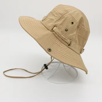 Vasaros unisex medvilnės didelis kraštų saulė, paplūdimio skrybėlę kietas kibirą skrybėlės