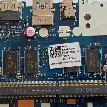 310-15IKB motininės Plokštės forideapad nešiojamas 80TV NM-A981 CPU:I5-7200U GPU:N16V RAM:4GB DDR4 PN 5B20M29142 5B20M29198