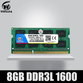 VEINEDA Nešiojamas Atminties 4gb DDR3L 8gb 1600 PC3-12800 204PIN DDR3L 1333 PC3-10600 Sodimm Ram paramos ddr3 Intel pagrindinė Plokštė