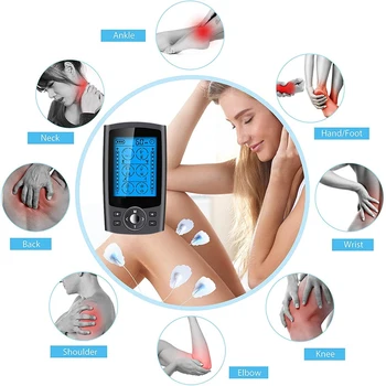 24 Režimas Skaitmeninių Elektroninių Impulsų Massager EMS Raumenų Stimuliatorius Skausmo Mašina, Electro Terapija, Kūno Masažas