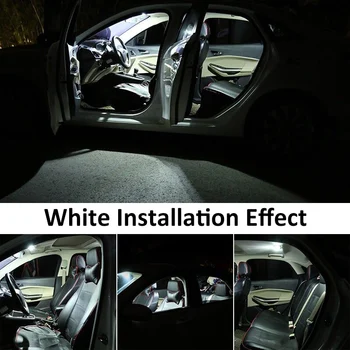 8 Vnt Automobilių Baltos spalvos Interjeras, LED elektros Lemputes Paketą 
