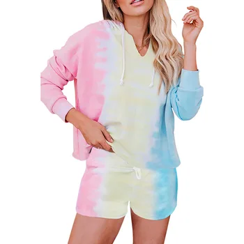 2VNT Sleepwear Moterų Atsitiktinis Marškinėliai&Šortai Pižama Tiktų Spausdinti Medvilnės Pižamos naktiniai drabužiai Minkštas Namų Drabužių Intymus apatinis Trikotažas