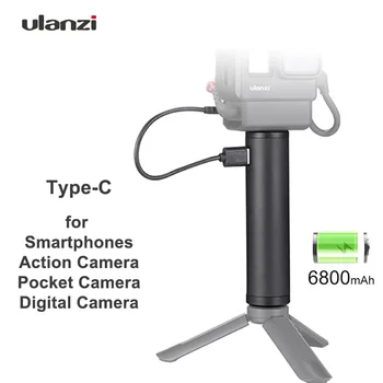 Ulanzi BG-2 6800mAh Power Battery Grip Stick Gopro 7 6 5 Osmo Kišenėje VMI Palmių Snoppa Vmate Vlog Selfie Rankena Tipo C