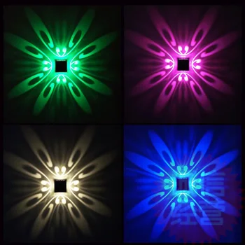 Kūrybos LED Siena Šviesos 1W 3W AC85-265V Drugelis Modernios Šviesos Rungtynių Šviesos Apšvietimo Sconce patalpų Sienų Apdailai