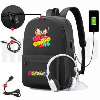 Man Contro Te Kuprinė Moterims Studentų Drobės Anti-theft USB Įkrovimo Bagback Plecak Kuprinė Šviesos Vandeniui SchoolBags