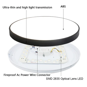Led Lubų Šviesos 220V Lubų Lempos Super Ryškus LED Panel Šviesos Modernus Apšvietimas Šviestuvai 48W už Kambarį Virtuvė