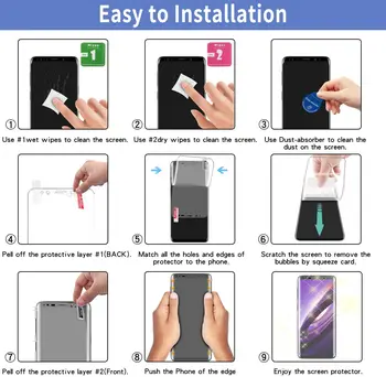 Minkšti Plastikiniai Screen Protector for Samsung Galaxy Note 10 20 S10 S20 Pilnas 3D Aprėptis HD Ultra Clear PET Plėvelė, 3-Pack