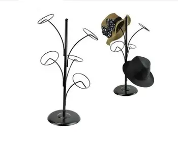 Daugiafunkcis skrybėlę stendas mados penki žiedai bžūp display rack metalo sunhat wig/ krepšys/rankinė/susieti ekranas turėtojas nemokamas pristatymas