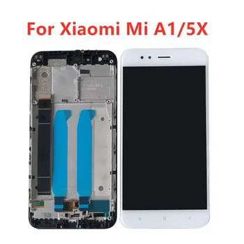 Už Xiaomi MiA1 Mi 5X, LCD Ekranas Xiaomi MI5X 4X LCD skaitmeninis keitiklis Asamblėjos Jutiklinis Skydelis Su Rėmu Pakeitimo Atsarginės Dalys