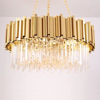 LED Art Deco Postmodernaus Nerūdijančio Plieno Crystal Aukso 
