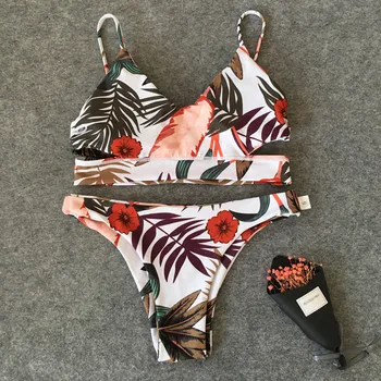 Bikini maudymosi kostiumėlį, maudymosi Kostiumėliai Moterims, Push Up Bandeau Maudymosi Kostiumą Kietas Bikini Komplektas 2018 Moterų Paplūdimio su Pad Plaukti Kostiumas