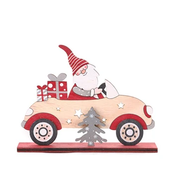Kalėdų Mediniai Papuošalai/Santa Claus Važiuojant Su Dovanų Maišeliai Papuošalai/Atmosferą Kalėdų Dekoro/Namų Dekoras/Vaikų Dovanų