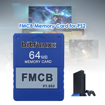 McBoot Atminties Kortele 64MB Free MC Boot v1.953 Kortelė Sony PS2 Žaidimų Konsolės Atminties Kortų Žaidimas Consolas Priedai