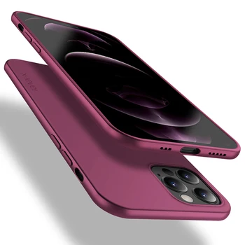 X-Lygis Atveju iPhone 12 Pro Max Minkštos TPU Ultra Plonas Micro Matinis Telefono Galinį Dangtelį iPhone 12 Mini Atveju