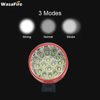 WasaFire 40000 lm 16 xT6 LED Dviračio Žibintas Priekinis priekinis žibintas, Jojimo, Dviračių Nuoma Priekinių žibintų Lauko Naktį Jojimo Kempingas Lempa