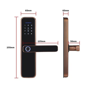 FREECAN Wifi Elektroninių Smart Durų Užraktas Su TTLock App,Saugumo Biometrinių pirštų Atspaudų Protingas Užraktas Su ryšio RDA Alexa