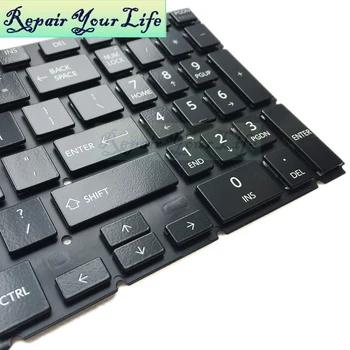 Nešiojamojo kompiuterio klaviatūrą skirtą Toshiba Satellite L50 L50-B L50D-S50 B-B MUS, anglų layout kbd trūksta apšvietimo apšvietimu originalas