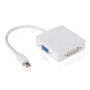 3 1. Mini DP DisplayPort į HDMI / DVI / VGA Display Port Kabelis Adapteris, skirtas Apple MacBook Pro