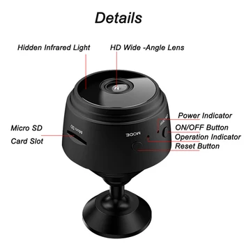 HD 1080P Mini WI-fi IP Kamera Belaidžio Namų Saugumo Dvr Naktinio Matymo Motion Detect Mini Linijos Vaizdo įrašymo Statyti Baterija