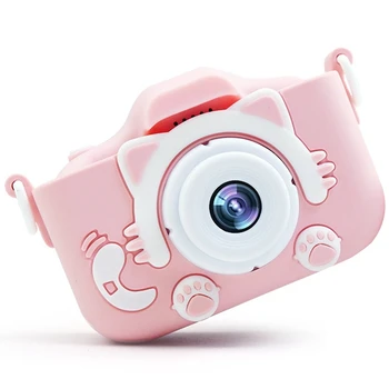 Vaikų Kamera 12.0 MP 1080P 2.0 Colių Ekranas Vaikų Video su 32GB TF Kortelei Kamera Anti-Rudenį Vaikų Laikmatis Žaislas Cam