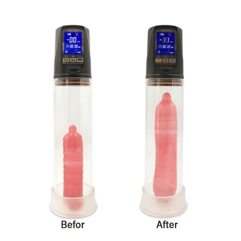 Įkrovimo LCD elektros padidinti penis penis siurblys vyrų automatinė penisplus vakuuminiai siurbliai, gaidys erekcija extender sekso parduotuvė