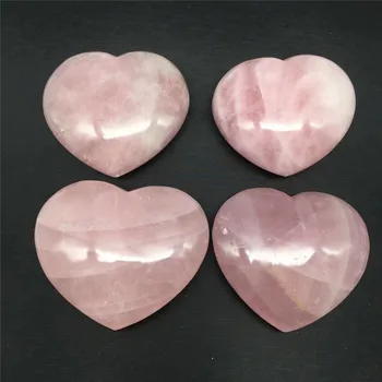Natūralus akmuo kristalas rose kvarcas, meilę, širdies Formos Akmens gydymo kristalų gemston 60-80mm
