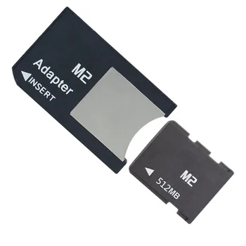 100vnt/daug 64mb 128mb 256mb 512mb M2 atminties kortelė Memory Stick Micro Nemokamai M2 Kortelės Adapteris MS PRO DUO