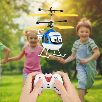 Indukcijos Plaukioja Žaislai, RC Sraigtasparnis Animacinių filmų Nuotolinio Valdymo Drone Už Vaikas Plokštumos Plūduriuojantis Žaislai, kuriuose yra Mirksinti LED Lemputė