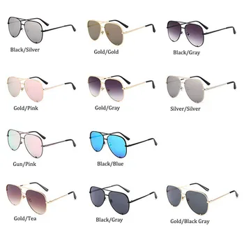Vintage veidrodis atspalvių moterų Klasikinis prekės ženklas piloto akiniai nuo saulės prabangos prekės tendencija saulės akiniai moteris zonnebril akiniai