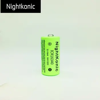 4 VNT IKPA 16340 Baterija Aukštos Kokybės Originalūs Nauji Nightkonic 3.7 V, Li-ion Įkraunama Baterija, žibintuvėlį, fotoaparatą