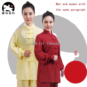 Kinų Kovos Menai ilgomis rankovėmis Chi drabužiai Tiktų Wing Chun Kung Fu uniformas Spektaklis vyrai ir moterys pavasarį ir rudenį