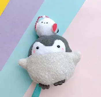 1 Vnt naujų mielas Japonų animacinių filmų Pliušinis Lėlės mielas Gyvūnų Pingvinas Minkšti Pliušiniai Žaislai Pakabukas vaikams dovanų