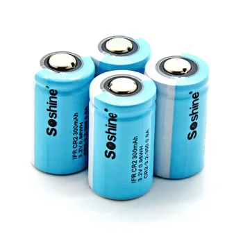 Soshine 4pcs IFR CR2 3.2 V 300mAh LiFePO4 Įkraunama Baterija Baterijos Langelį LED Žibintuvėlis Žibintai Fotoaparatas