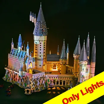 (tik šviesos komplekte)Led lemputės Nustatyti 71043 Hogwart Pilis Harryed Keramikos Blokai Vaikams, Žaislų, Dovanų Suderinama 16060