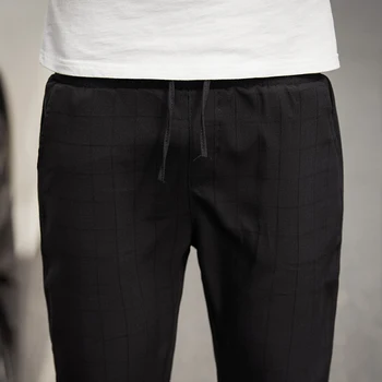 Streetwear 2021 Naujas Mens Pledas Kelnės Slim Fit Suknelė Kelnės Vyrams Plius Dydis Atsitiktinis Kelnės Vyrams Ttrousers