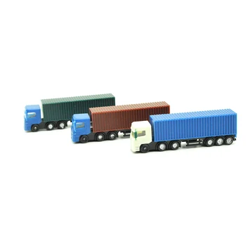 10vnt masto modelio transporto priemonė, 1:150 miniatiūrų plastikiniai modelis container truck masto sunkvežimis