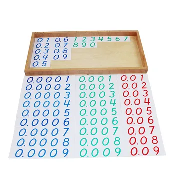 Montessori Matematikos Mokymosi Švietimo Mokymo Medžiaga Vaikams Dešimtaine Trupmena Naudotis